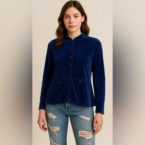 April Cornell Button Down Corduroy Top Cottagecore Grannycore Indie Size‎ Small